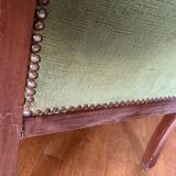 Paires de fauteuils en velours vert