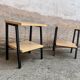 Pair bedside table bedside end of old vintage sofa 1950 legrand design