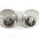 Pair of vintage 70s lamps in smoked glass – retro design lighting