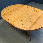 Rainer Daumiller style pine wood dining table, 1970s
