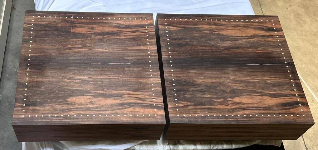 Side table in Macassar ebony