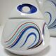 coffee maker and sugar porcelain blue décor design Bareuther 70s