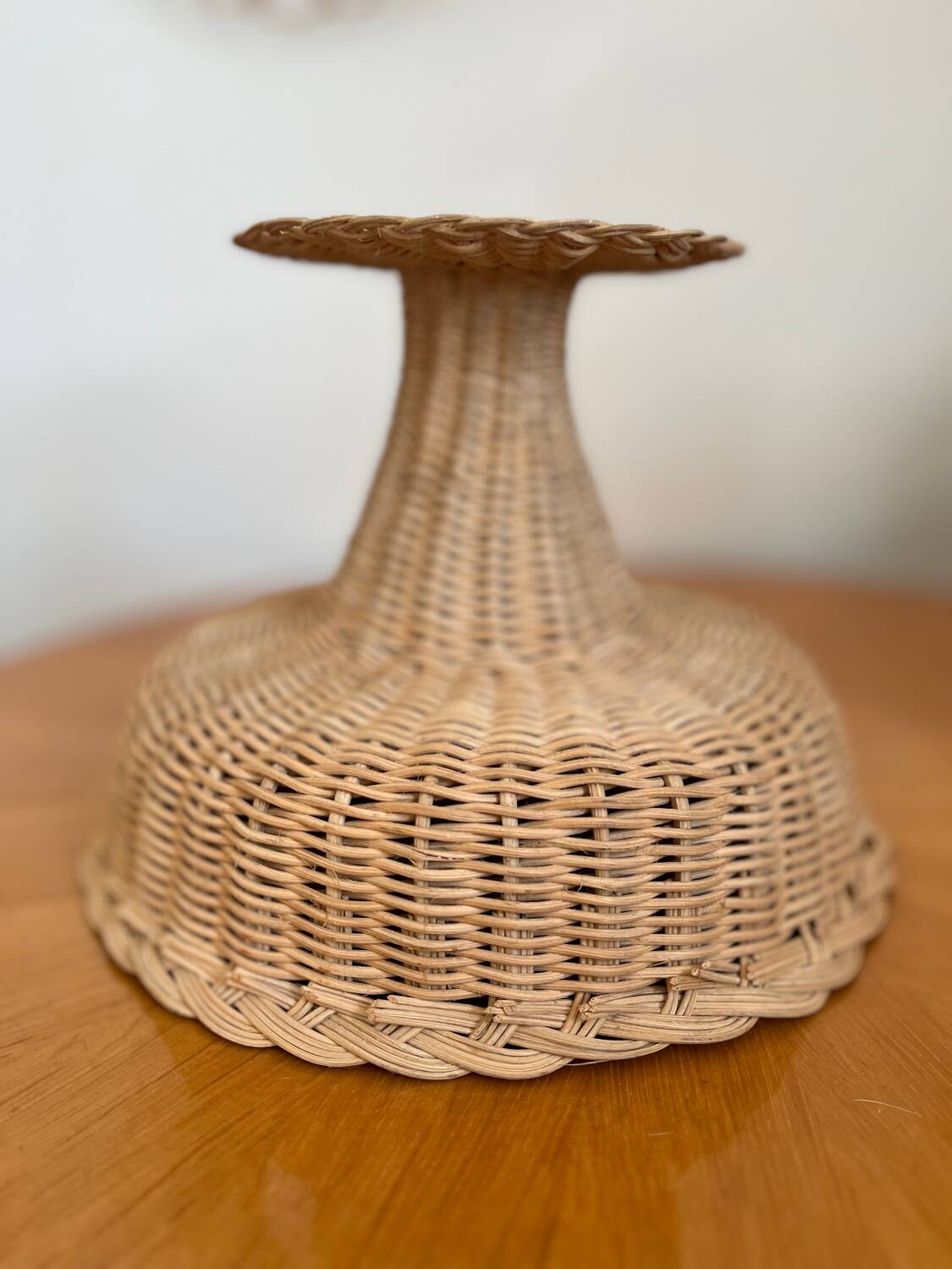 Vintage wicker fruit bowl