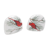 Handles hooks porcelain bird red