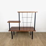 Mid-Century design wooden and metal side table