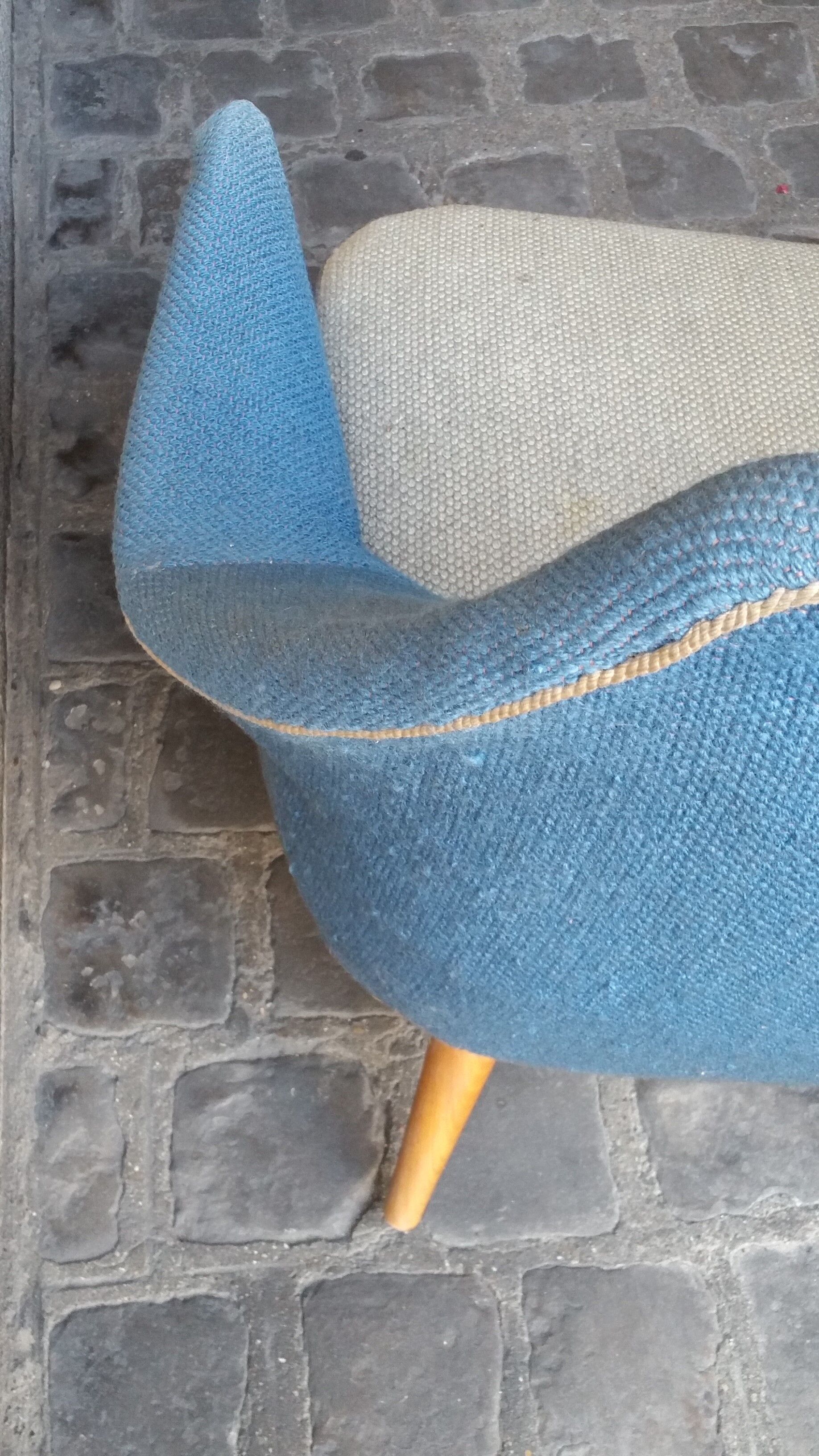 Sofa Sofa Arc curved EGG Scandinavian years 50-60