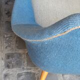 Sofa Sofa Arc curved EGG Scandinavian years 50-60