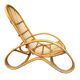 Curved bamboo and rattan armchair in Italian style by Roberti from the 1960s.