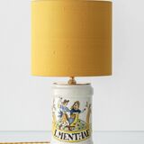 Italian apothecary potiche table lamp Albarello, 19th-century Renaissance.
