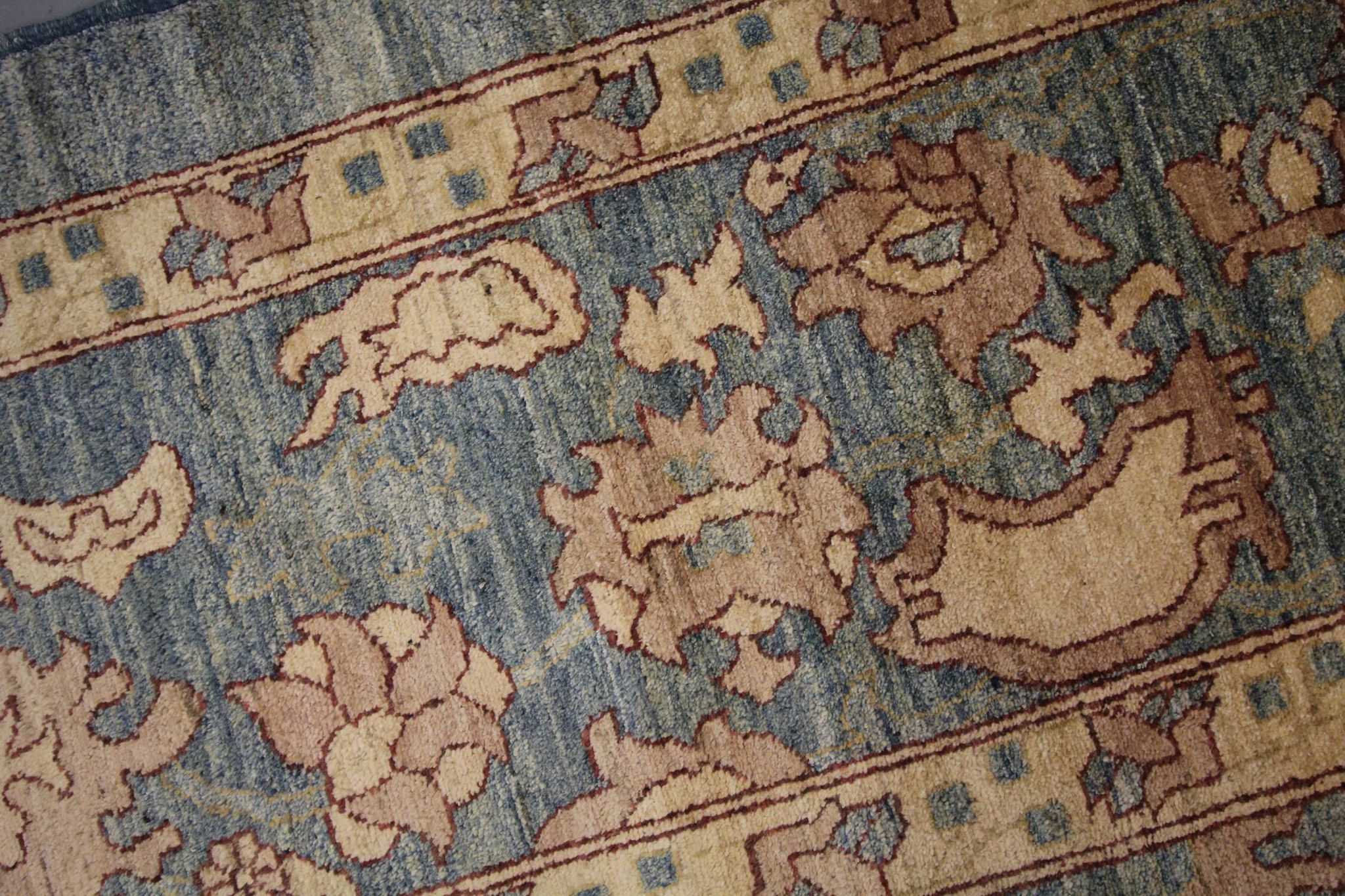 Tapis traditionnel vintage persan Ziegler tissé à la main Tapis de salon en laine