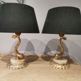 Paire of empire style vintage lamps