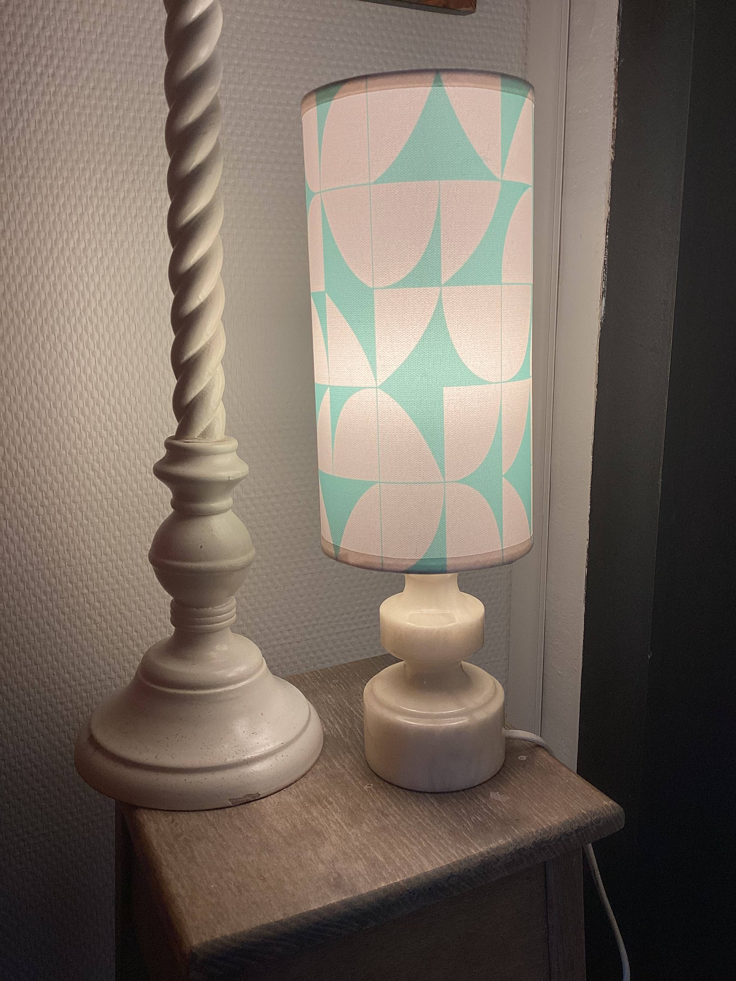 Vintage alabaster foot lamp