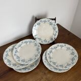 Set of 6 Maastricht earthenware dessert plates, Clara model