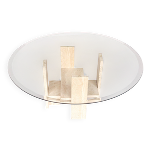 Table basse en travertin - 1970