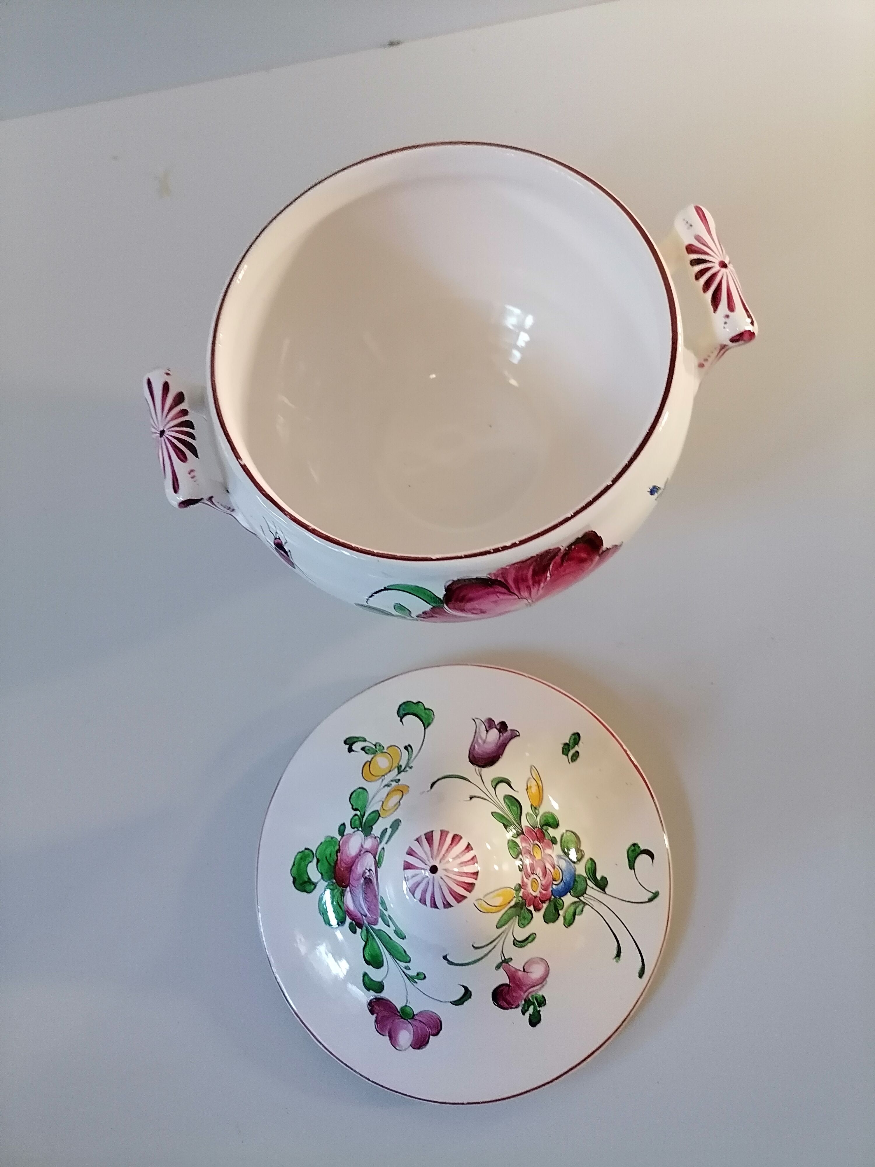 Strasbourg earthenware soup bowl