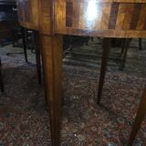 Bouillotte table in marquetry, signed Pagny Fils, Paris, early 20th century