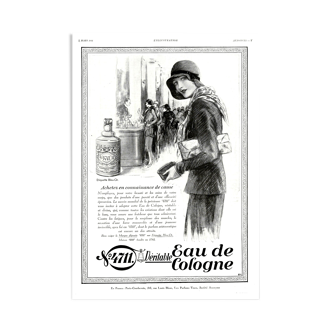 Affiche vintage années 30 Eau de Cologne