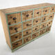 Vintage industrial wooden cabinet with original handels, 1930's