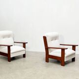 Ensemble de deux chaises longues brutalistes