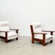 Ensemble de deux chaises longues brutalistes