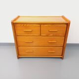 Commode en pin Gautier vintage des années 70 80