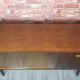 Renovated oak display cabinet with a bar on slanted legs