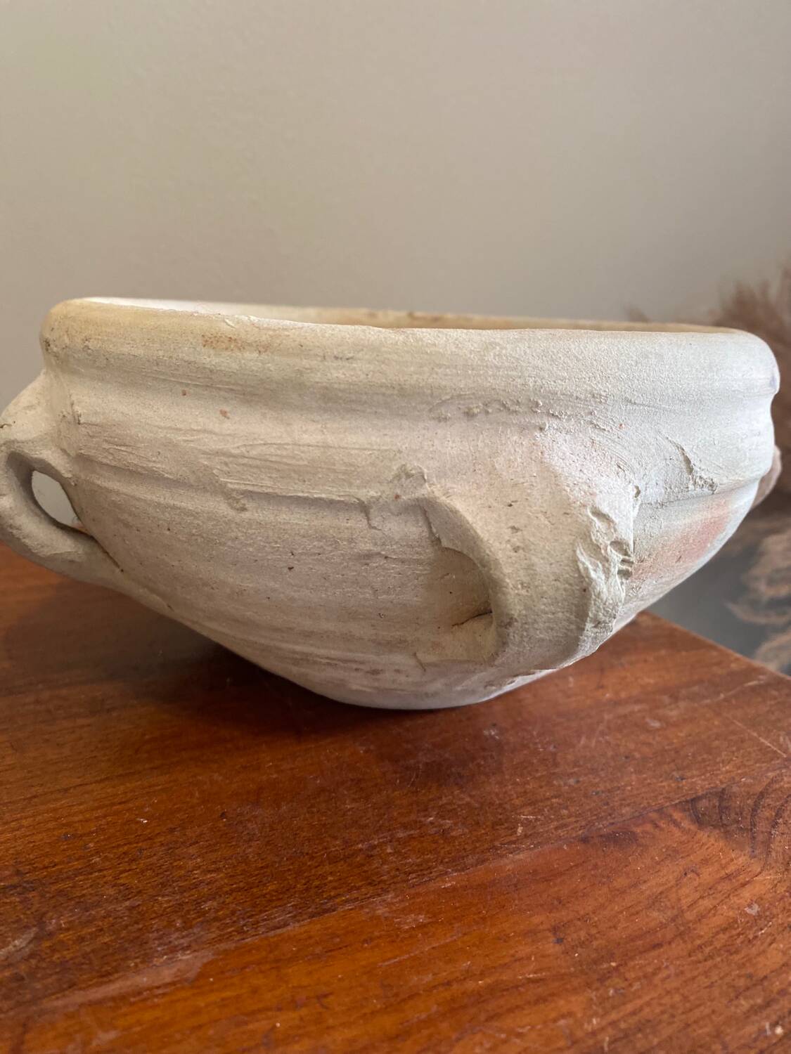 2 antique plant pots