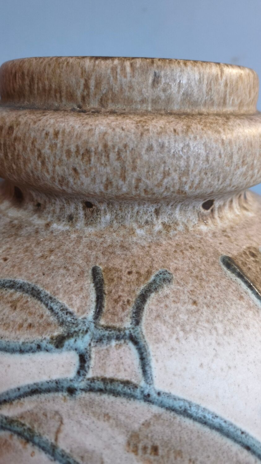 Vintage bamboo ceramic vase - West Germany