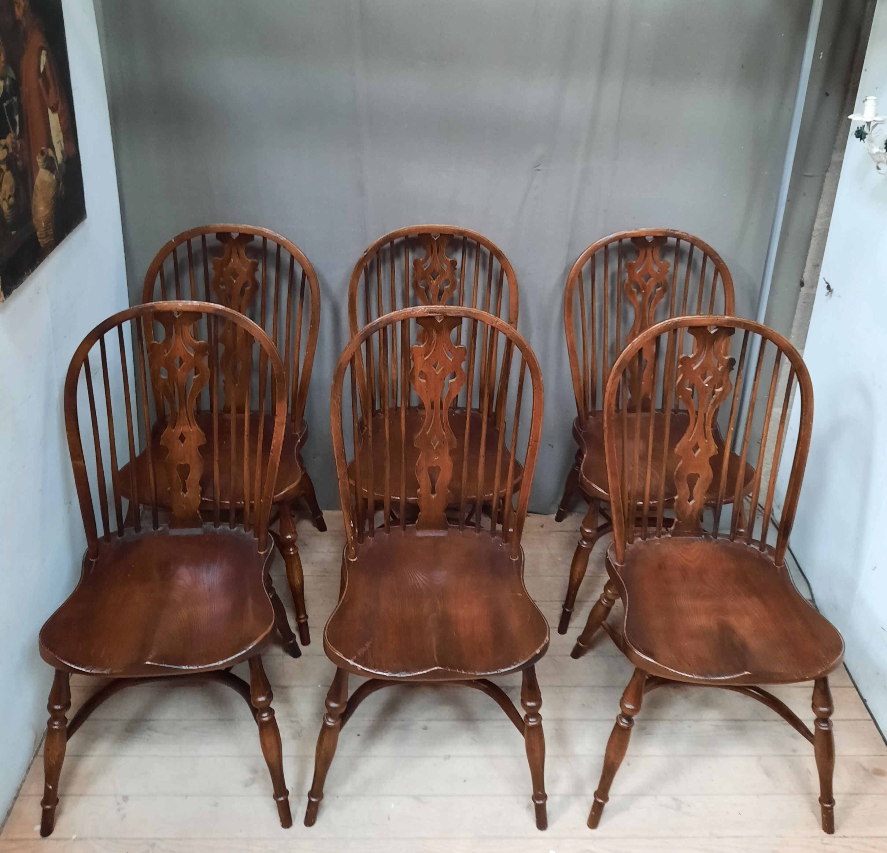 Series of 6 American chairs