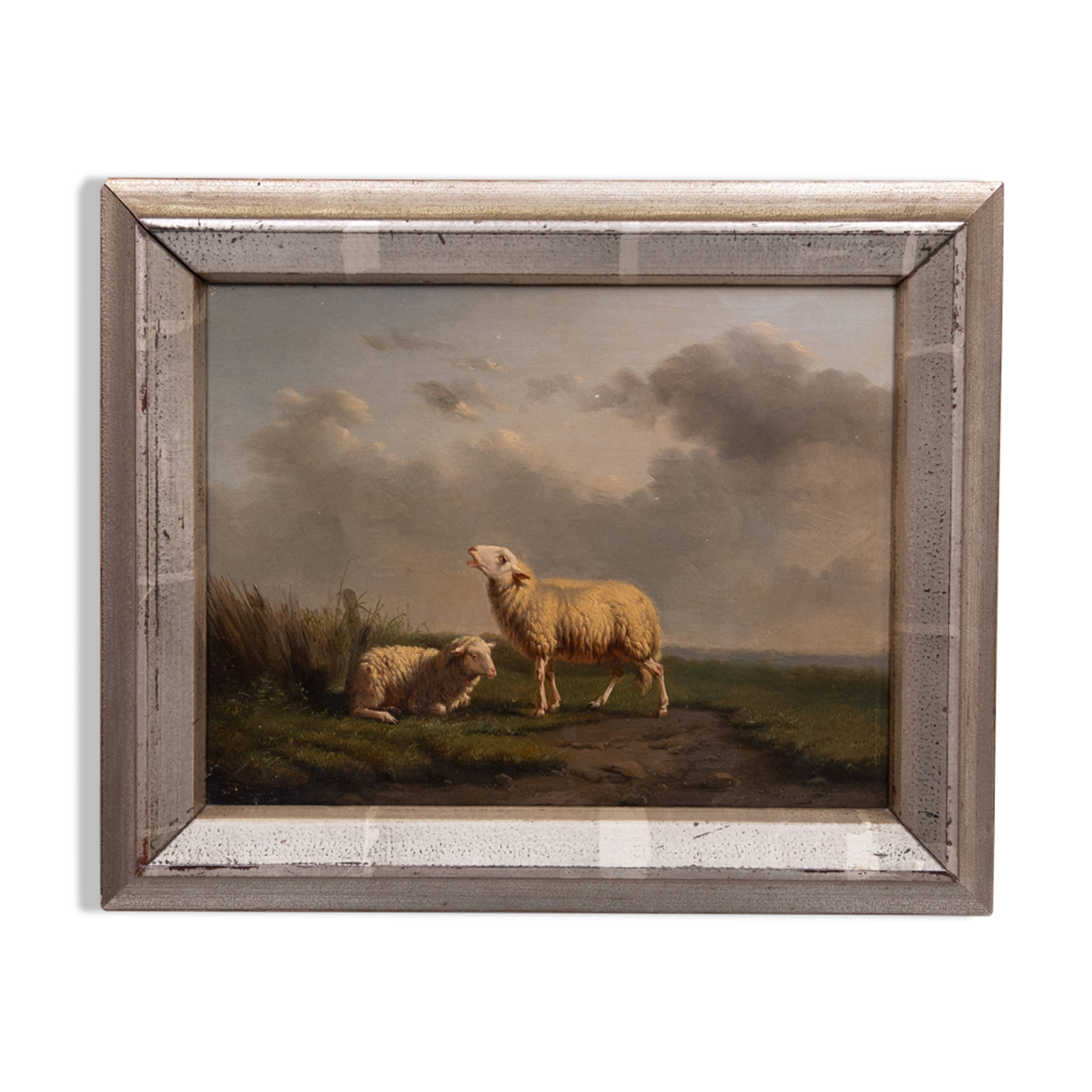 Eugène Verboeckhoven Oil on Panel 1844