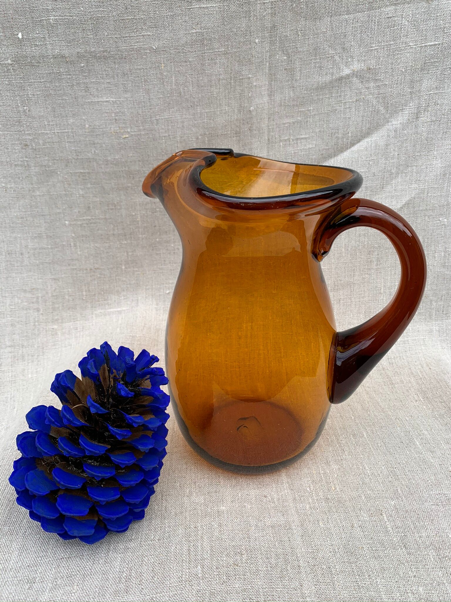 Vintage amber pitcher