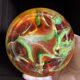 Vintage La Rochère Vase - Coloured Marbled Glass - Signed