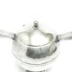 Postmodernist sugar bowl, silver-plated brass, Poland, 1950s