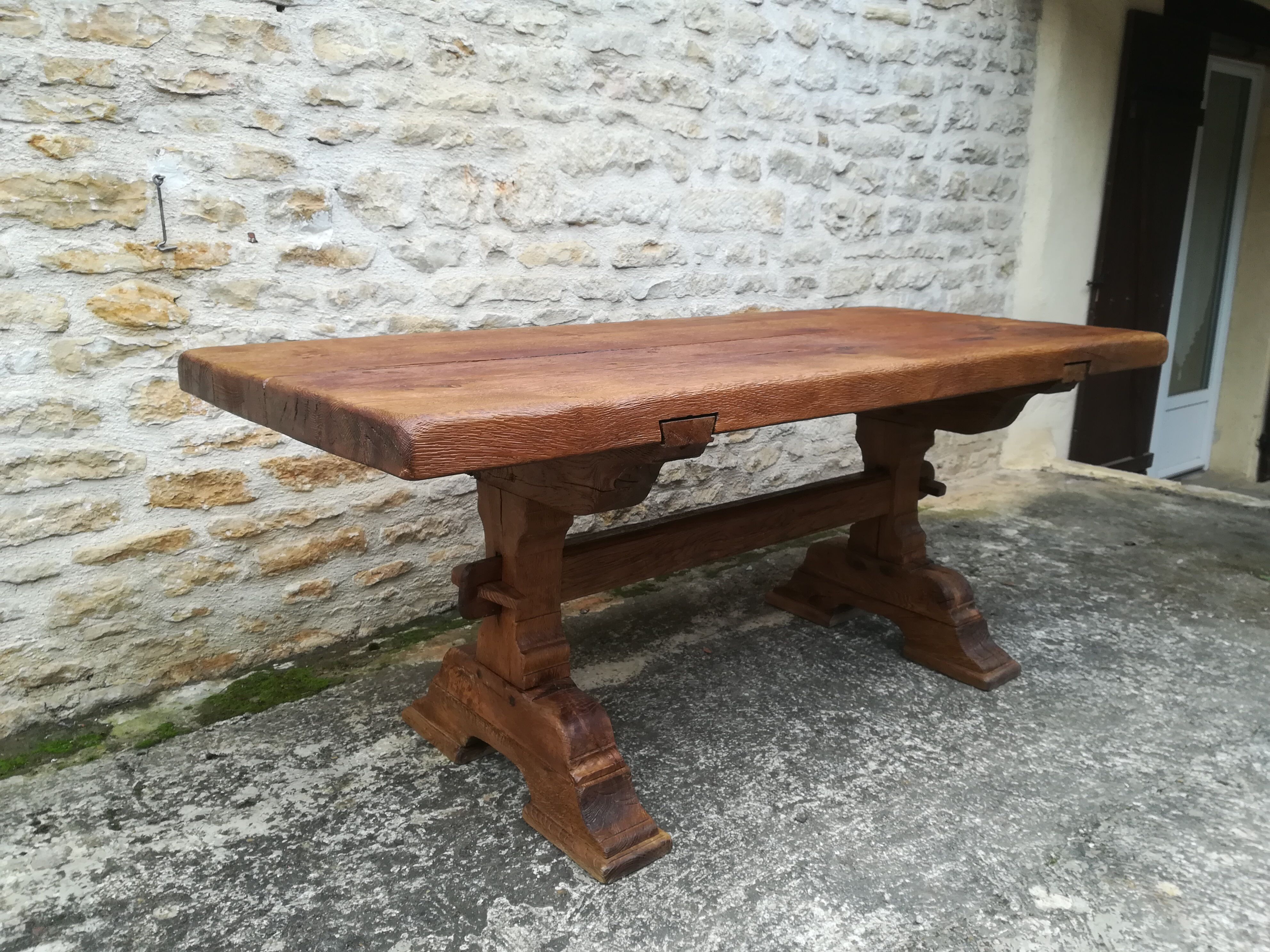 Solid oak farmhouse table