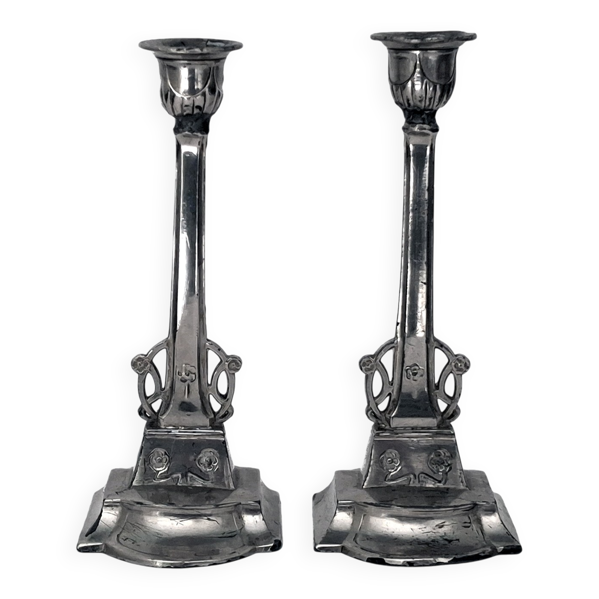 Art Nouveau candlestick set