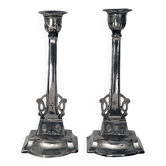 Art Nouveau candlestick set