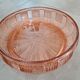 Salad bowl bowl in pink glass Rosaline 30s