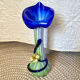 Large blown Murano glass vase with floral decoration.