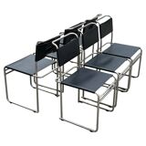 Set of 6 B5/B40 Chairs with Tubular Frame attributed to Marcel Breuer