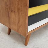 Buffet commode U453 jaune 8 tiroirs bois par Jiri Jiroutek pour Interier Praha 1960