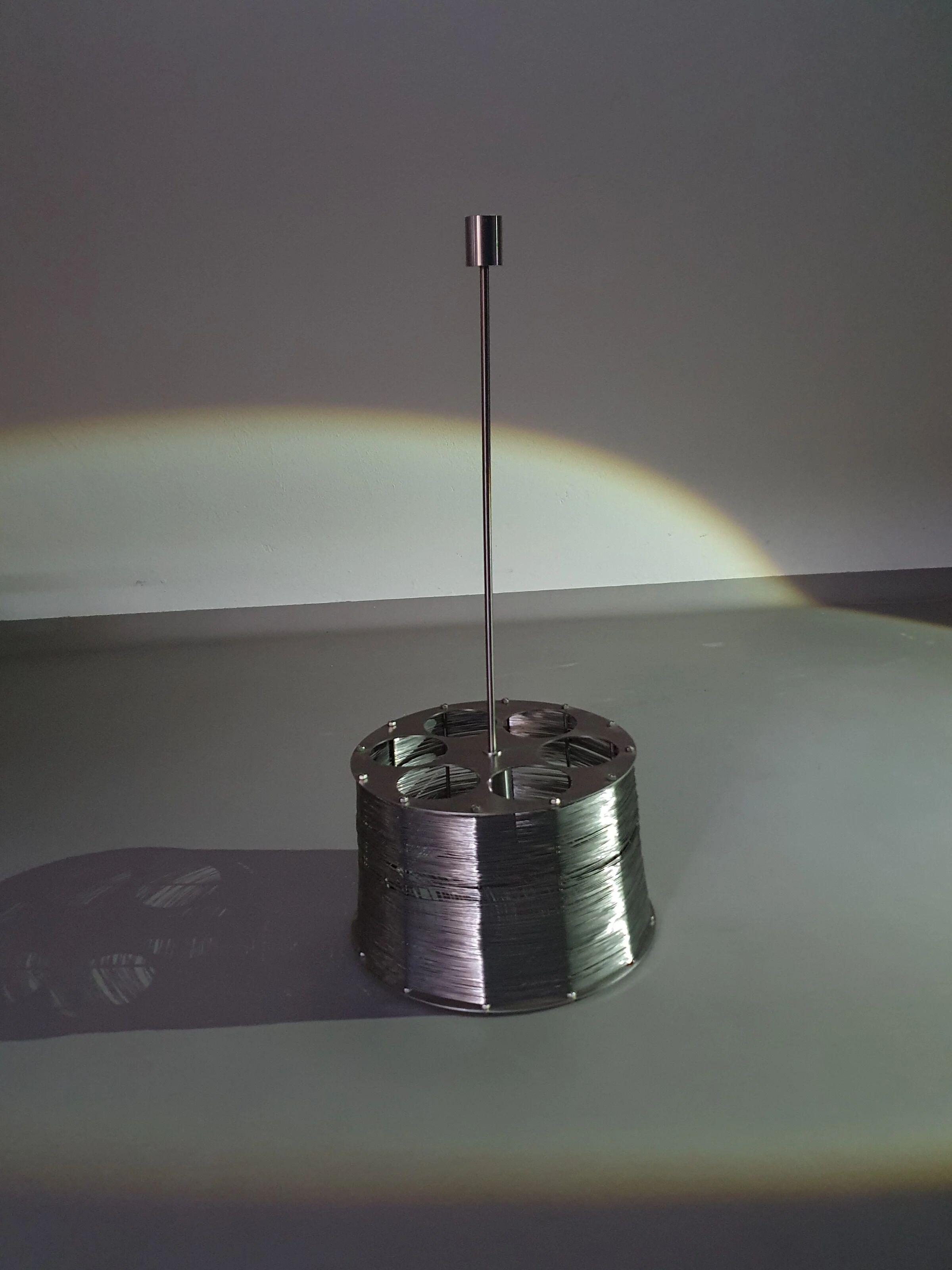 Very rare Adlumen lamp / pendant, inox wired