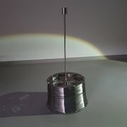 Lampe / suspension Adlumen très rare, câblée en inox