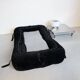 Collectible Anfibio Sofa Bed, black velvet lounge chair, Italian Space Age
