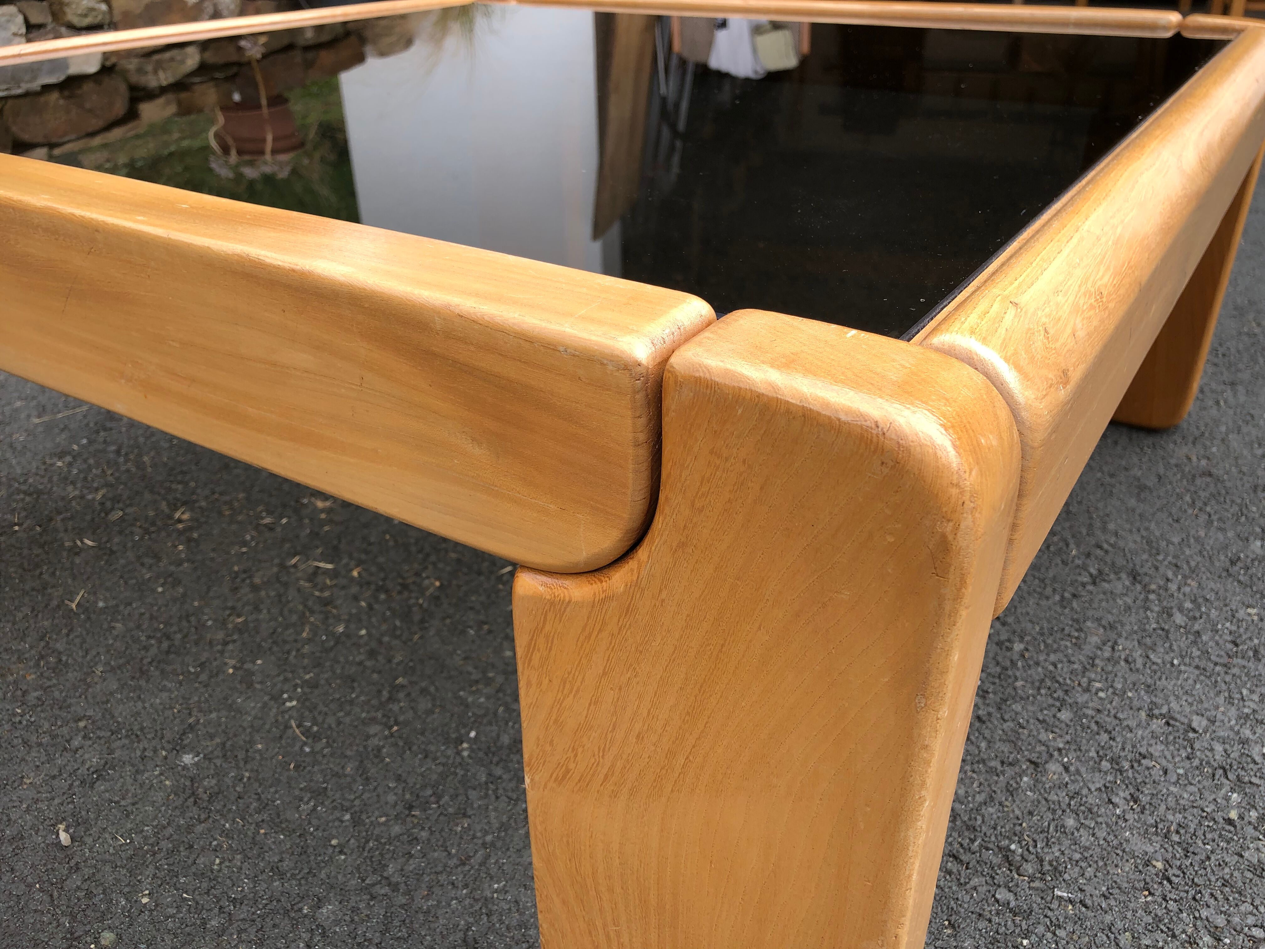 Vintage elm coffee table 1970