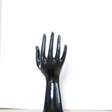 Hand ring vase black soliflore