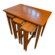 Modular nesting coffee table with 4 integrated stools – Poul Hundeva