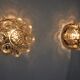 Pair of wall lamps by WILLA, geometric glass, Germany, 1960