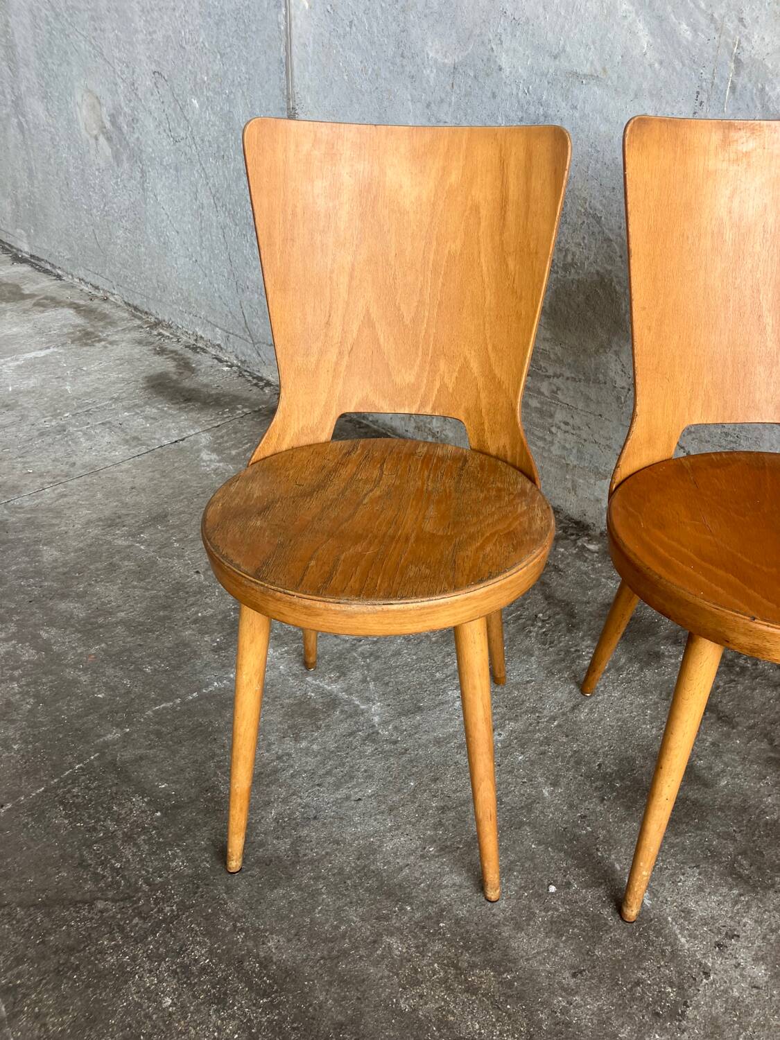 Set of 4 Baumann bistro chairs, 1960s