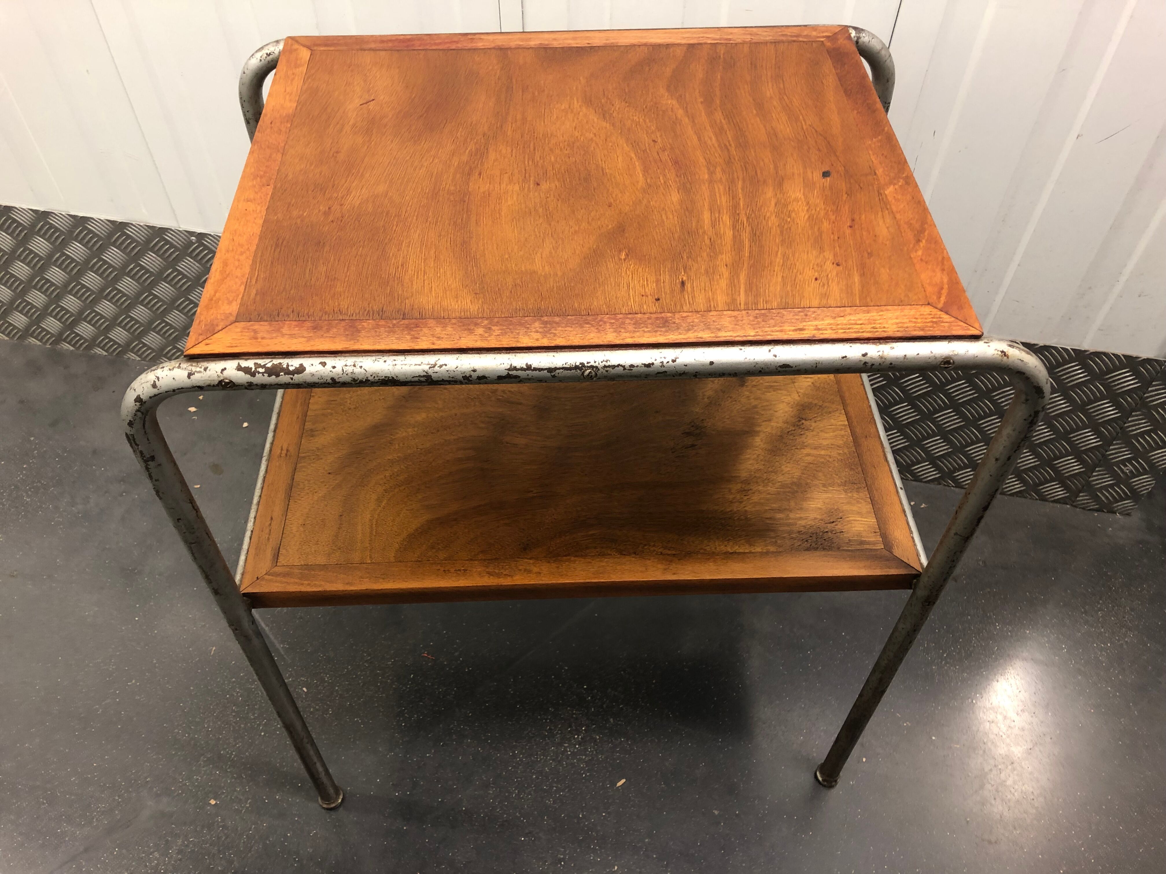 Bauhaus double wooden tray and tube structure around 1930