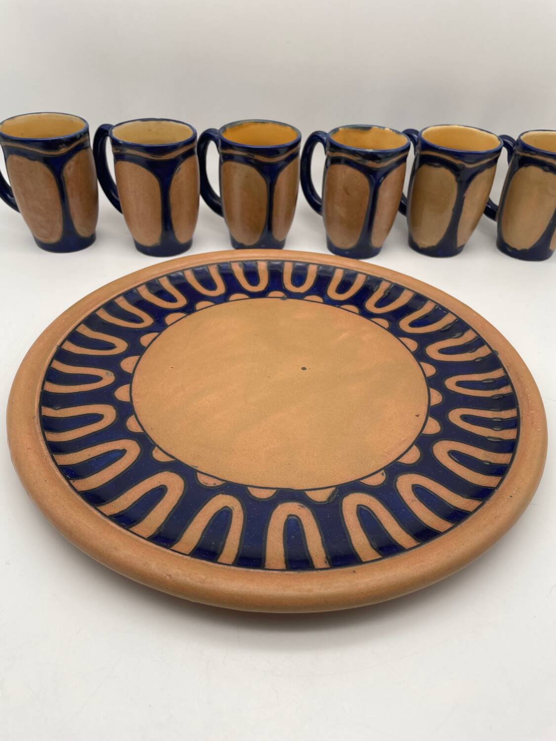 Cider service, Odetta HB Quimper, mugs and tray